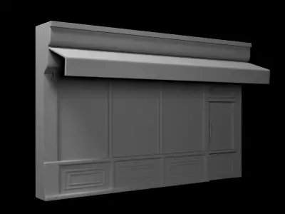 Restaurant shop front 3D model