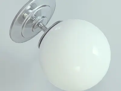Wall Lamp Single White 3 3D model