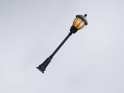 Stylized Streetlight - Low Poly Urban Scene Prop 3D model