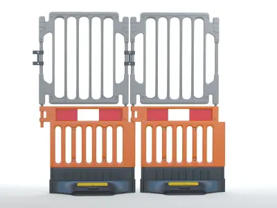 Plastic Construction Barrier 3D model