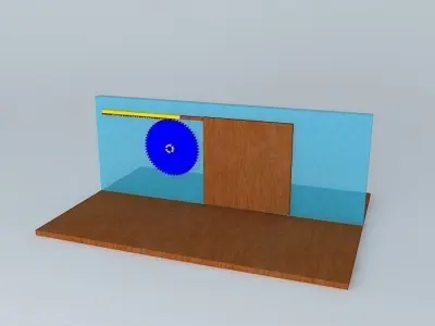 sliding door Free 3D model