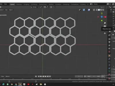 Honeycomb floor 3D model