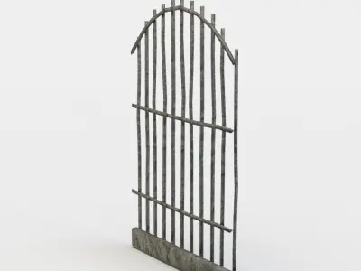 Gates wrought iron gate Low-poly 3D model