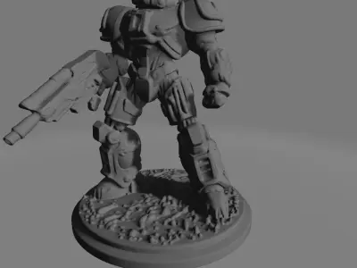 Flexi Space Marine Warrior Articulated Sci-Fi Soldier 3D Print 3D print model