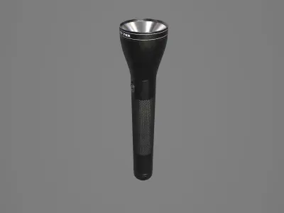 Flashlight Low-poly 3D model 10