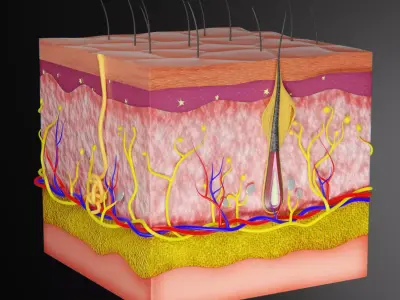 Skin Parts Anatomy 3D model
