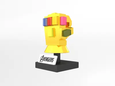 Lego Infinity Gauntlet v4 001 Low-poly 3D model