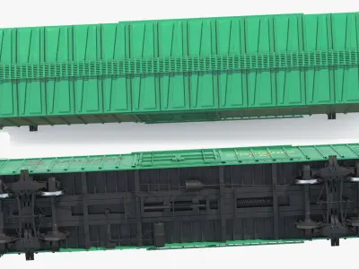  Cushioned Box Freight Wagon Green 