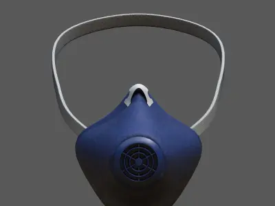 Gas mask helmet 3d model military safety plastic  Low-poly 3D model