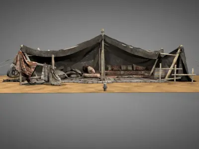 Worn Desert Tent 3D model