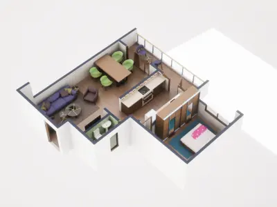 3D Floor Plan model 09 3D model
