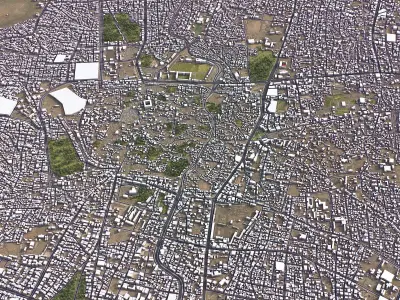 Sanaa - 3D City Model Low-poly 3D model
