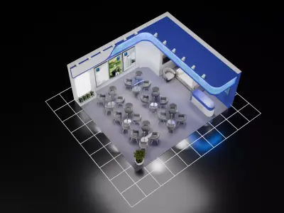 Exhibition Stand 3D model 4