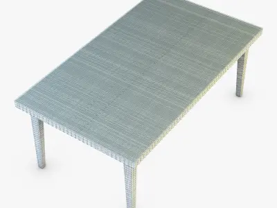 Rexus dining table white 3D model