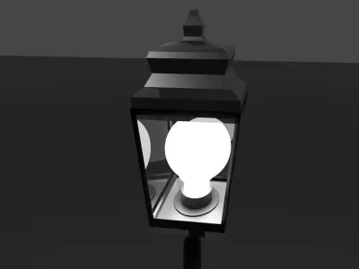 lamppost street lamp 3D model