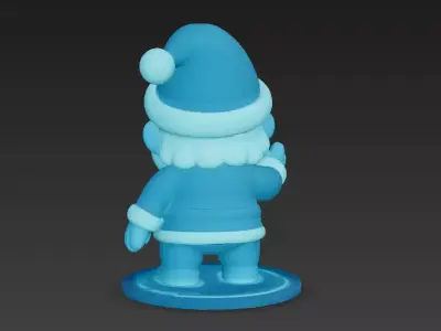 Hologram Santa Claus Futuristic Sci-Fi Chibi 3D Character Model Low-poly 3D model