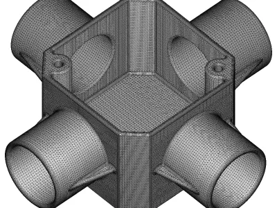 Kids Four Way Junction Box Toy 3D model