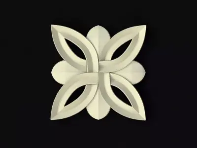 Central decor ornament for furniture 3D model 1083