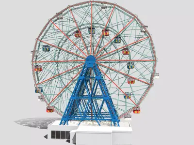 Ferris Wheel Low-poly 3D model