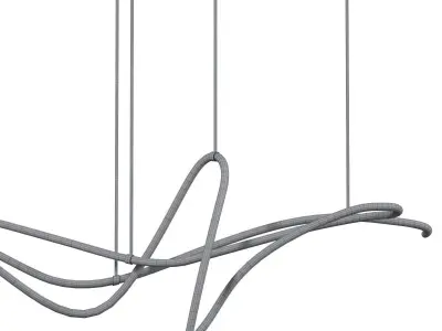 Line Art Geometry Chandelier 3D model