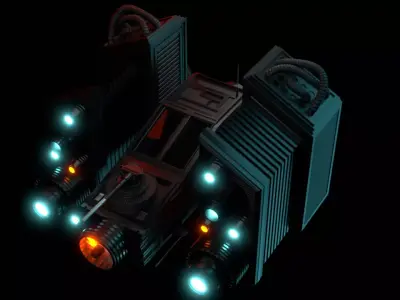 Sci fi Spaceship 3D model purchase