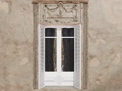 Paris Window Facade Design 3D model