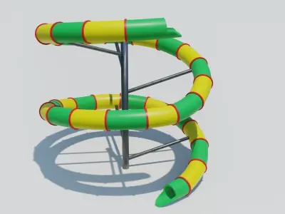 PBR Playground slide Low-poly 3D model