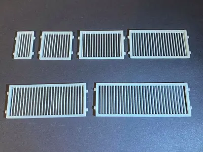 WINDOW SECURITY BARS 7MM SCALE O GAUGE MODEL RAILWAY 3D print model
