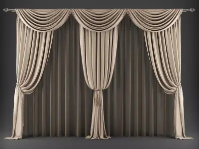 Curtain 3D model 322 Low-poly 3D model