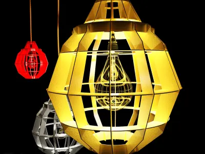 Cage Pendant Lamps by Dare Studio 3D model