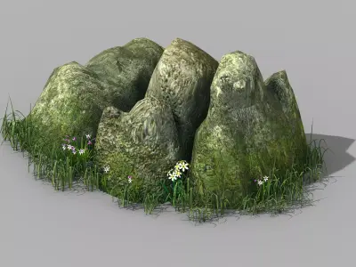 Explore the mountains - rock 01 3D model