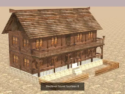 Mdeieval house 14 collection 3D Model Pack