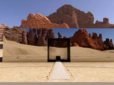  Hi Res 3D Model of Maraya Hall- AlUla Saudi Arabia 3D model