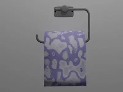 Toilet Paper Holder 3D model  Free low-poly 3D model