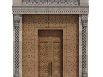Arabic turkish islamic architectural element set 501 3D model