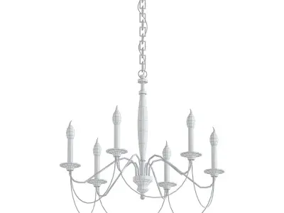 Graham Iron Chandelier 3D model