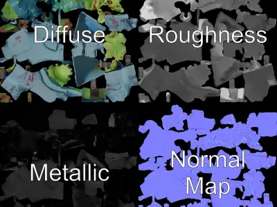 Green Goblin Scientist Rigged and Animated with Glowing Effects Low-poly 3D model