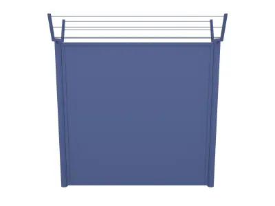 Low Poly Modular Fence 4 Low-poly 3D model