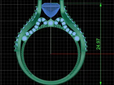 Jewelry ring 396 3D print model