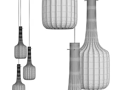 BOSSANOVA MULTI LIGHT PENDANT Low-poly 3D model
