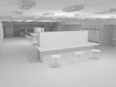 Workshop Interior No Material 3D model
