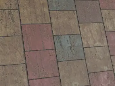 Vintage Painted Wood Planks PBR Seamless Texture