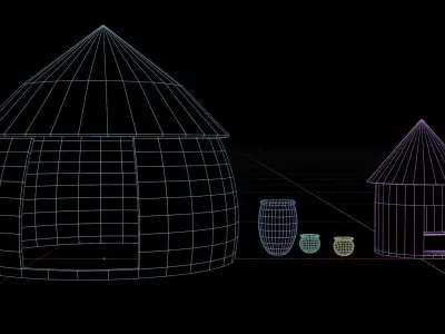 Village items 3D model