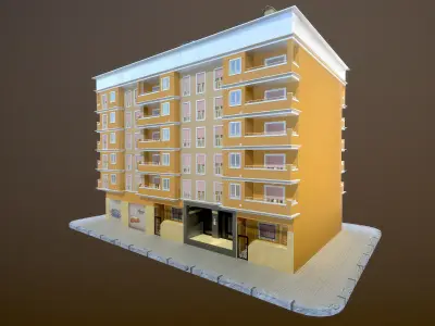 Building apartment Free 3D model