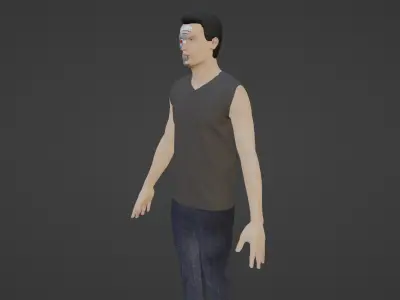 Cyber Character- Robot Man Low-poly 3D model purchase