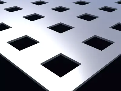 Perforated panel with 20 percent opening 25O114 3D model