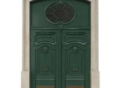 Entrance classic door 34 3D model