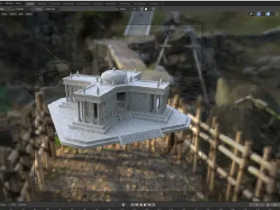 TEMPLE OF CANCER - Templo de Cancer - Low poly Low-poly 3D model