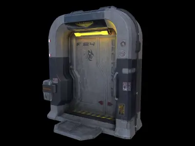 Sci-fi Door Low-poly 3D model