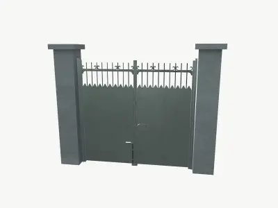 Iron Gate Low-poly 3D model
